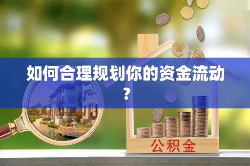 永定如何合理规划你的资金流动？