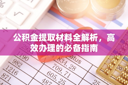 永定公积金提取材料全解析，高效办理的必备指南