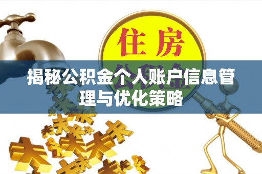 永定揭秘公积金个人账户信息管理与优化策略