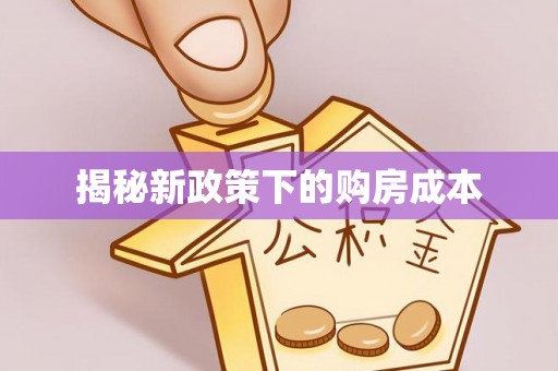永定揭秘新政策下的购房成本