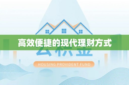 永定高效便捷的现代理财方式