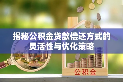永定揭秘公积金贷款偿还方式的灵活性与优化策略