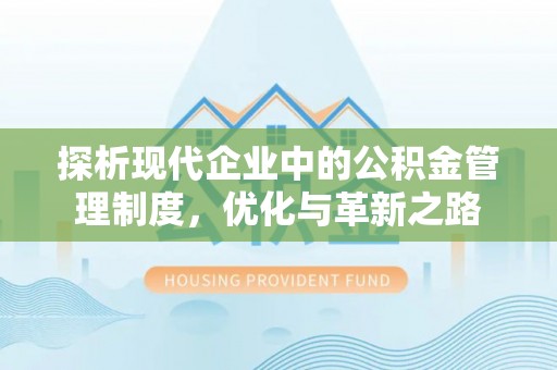 永定探析现代企业中的公积金管理制度，优化与革新之路