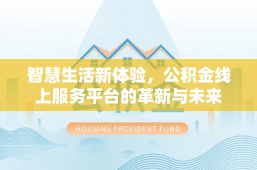 永定智慧生活新体验，公积金线上服务平台的革新与未来
